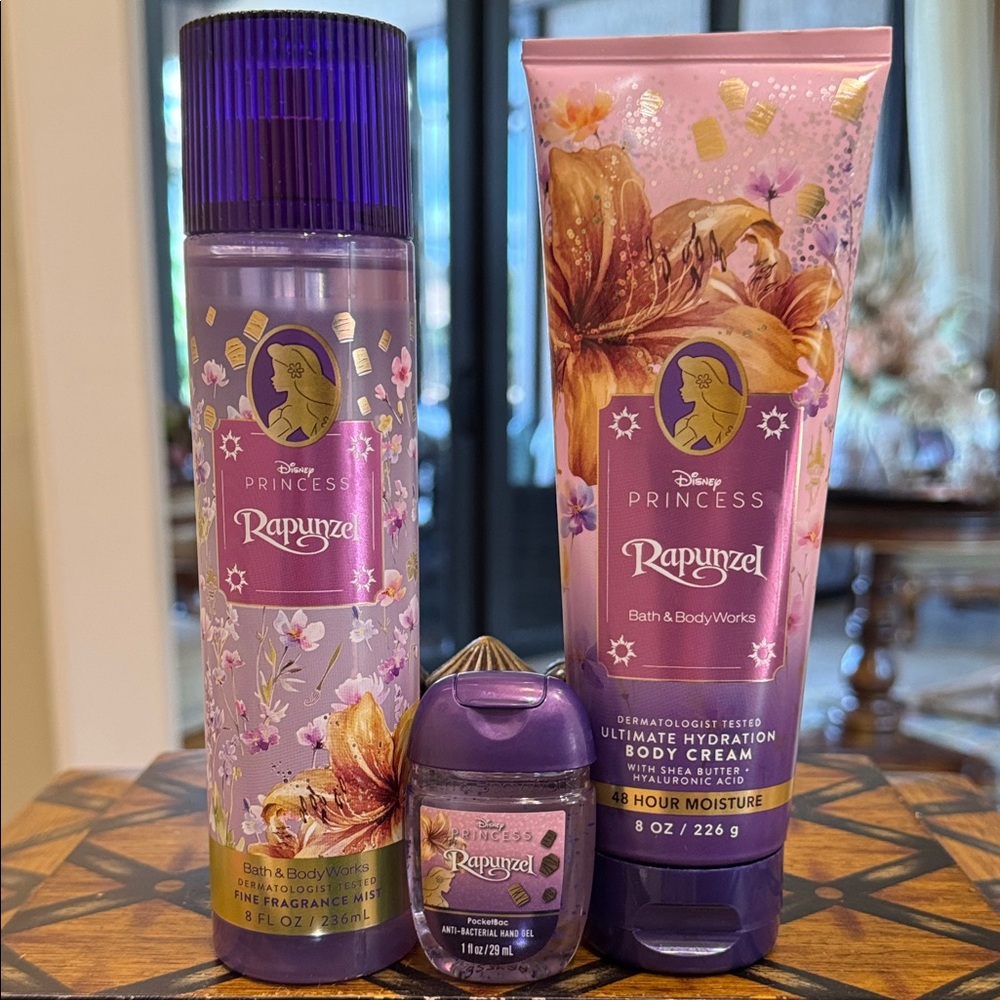 Disney Princess Rapunzel Body Mist, Cream & Sanitizer